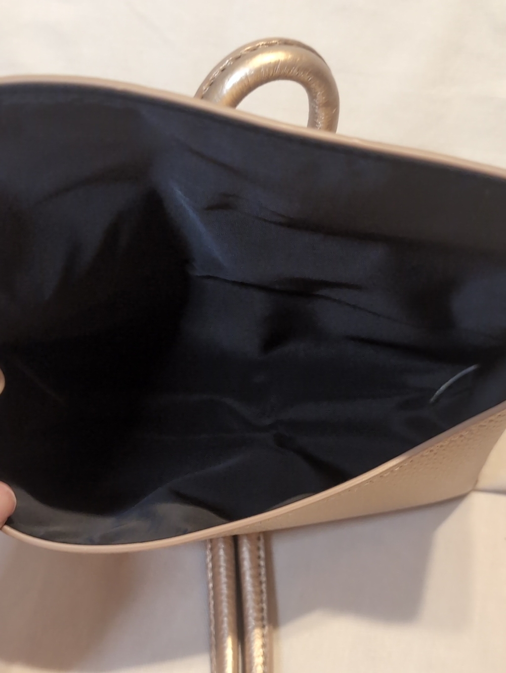 Chantecaille Metallic Rose Gold Wristlet Clutch Bag - Picture 3 of 5